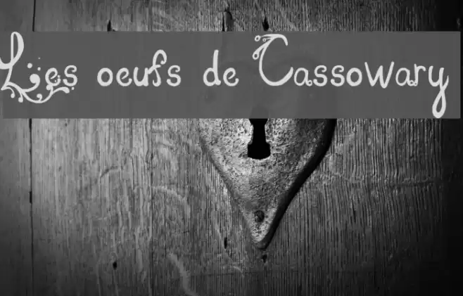 Les oeufs de Cassowary Font examples