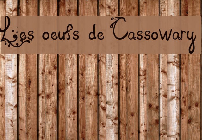 Les oeufs de Cassowary Example 2