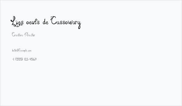 Les oeufs de Cassowary Business Card