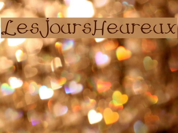 LesJoursHeureux Font examples