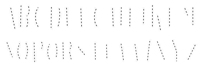 LesPaul-DashedInline Font LOWERCASE