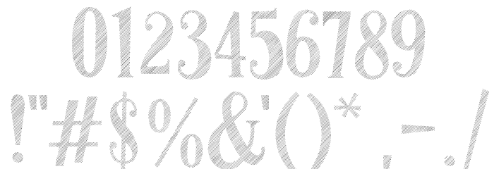 LesPaul-Lined Font OTHER CHARS