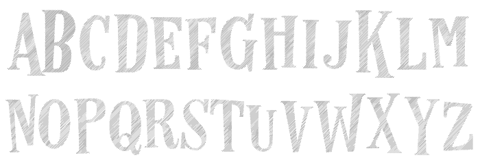 LesPaul-Lined Font LOWERCASE