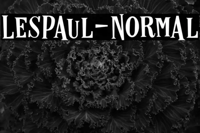 LesPaul-Normal Font examples