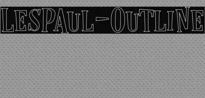 LesPaul-Outline Font examples