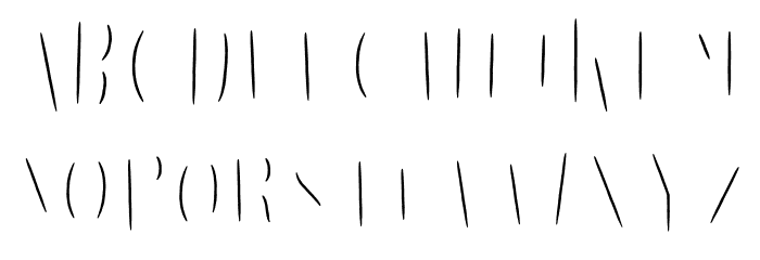 LesPaul-RoughenInline Font LOWERCASE