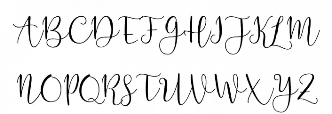 Lesillia-Script Шрифта ВЕРХНИЙ