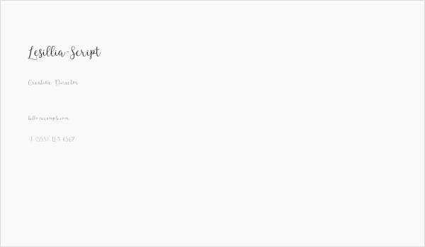 Lesillia-Script Business Card