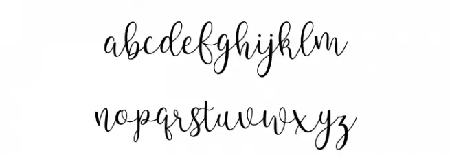 Lesillia-Script Schriftart Kleinbuchstaben