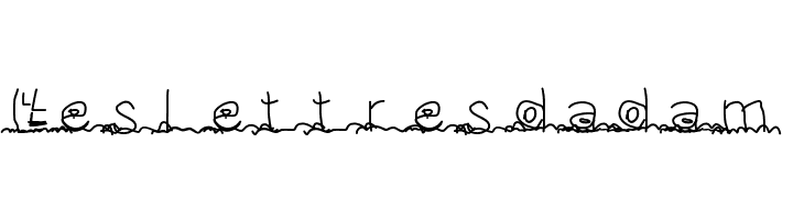 Leslettresdadam  Frei Schriftart Herunterladen