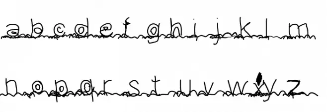 Leslettresdadam Font LOWERCASE
