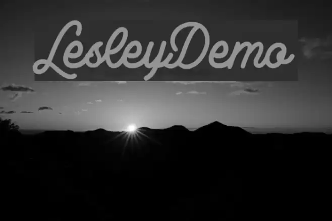 LesleyDemo Font examples