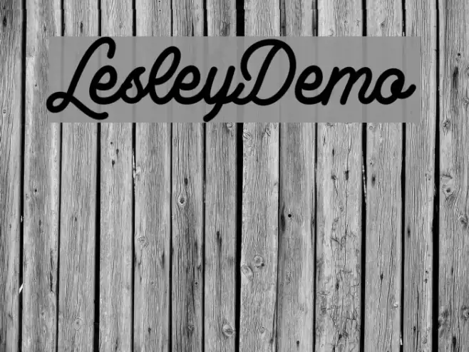 LesleyDemo Font examples