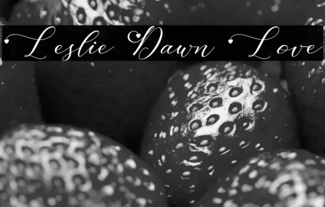 Leslie Dawn Love Font examples