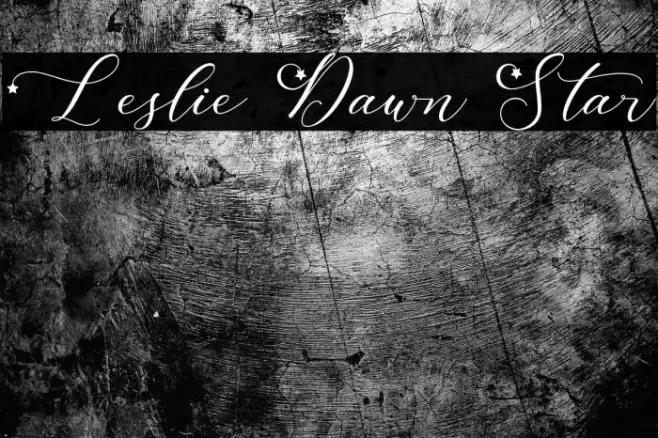 Leslie Dawn Star Font examples