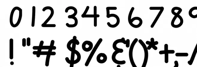 LesliesHand Font OTHER CHARS