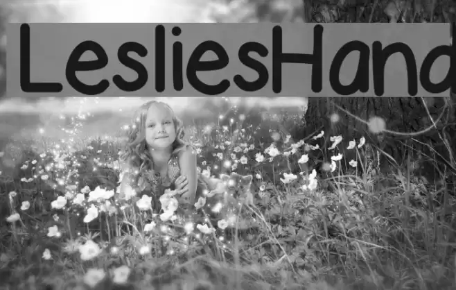 LesliesHand Font examples