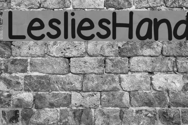 LesliesHand Font examples