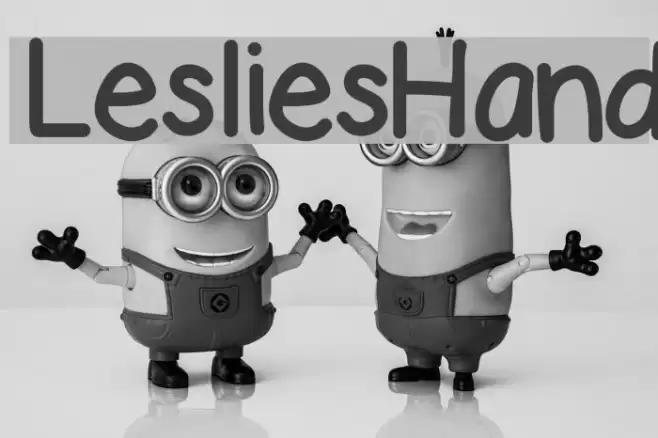 LesliesHand Font examples