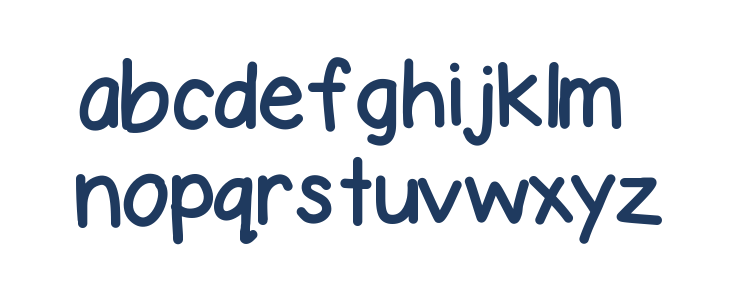 LesliesHand Lowercase