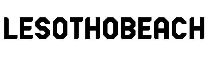 Lesotho Beach  Frei Schriftart Herunterladen