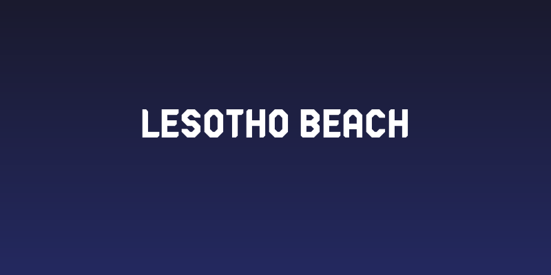 Lesotho Beach Social Header