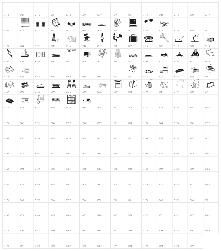 LessIsMoreOne Character Map
