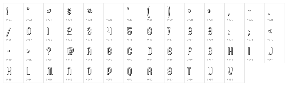Lesser Concern Shadow Character Map