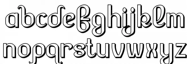 Lesser Concern Shadow Schriftart Kleinbuchstaben