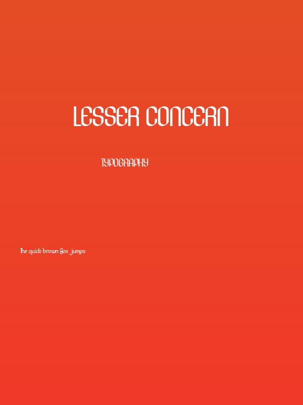 Lesser Concern Poster