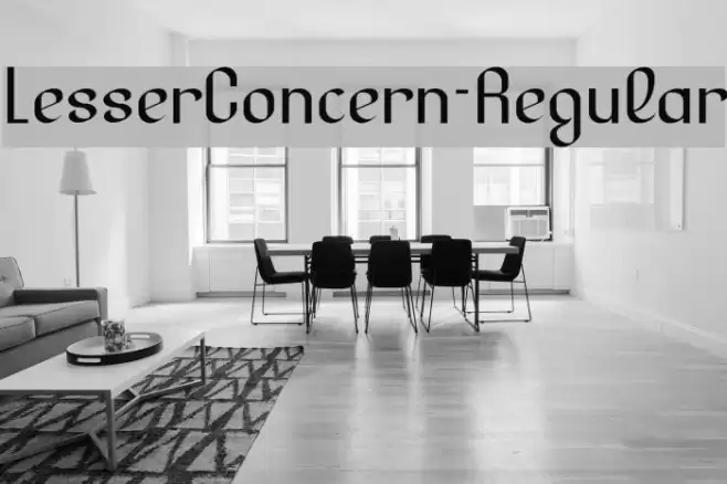 LesserConcern-Regular Font examples