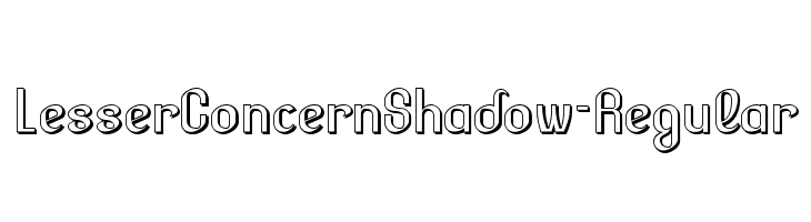LesserConcernShadow-Regular  font caratteri gratis