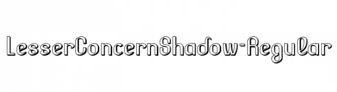 LesserConcernShadow-Regular  नि: शुल्क फ़ॉन्ट्स डाउनलोड