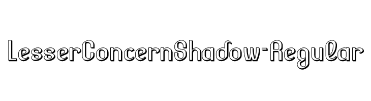 LesserConcernShadow-Regular  baixar fontes gratis