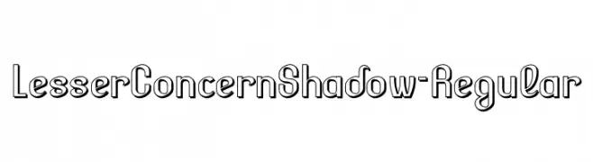 LesserConcernShadow-Regular  Fuentes Gratis Descargar