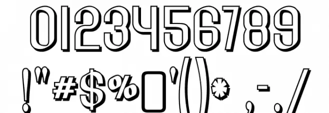 LesserConcernShadow-Regular Font OTHER CHARS