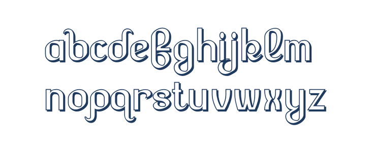 LesserConcernShadow-Regular Lowercase