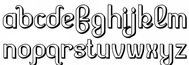 LesserConcernShadow-Regular फ़ॉन्ट लोअरकेस