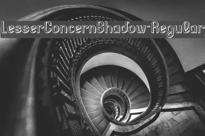 LesserConcernShadow-Regular Font examples