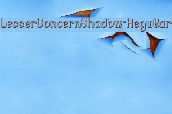 LesserConcernShadow-Regular Font examples