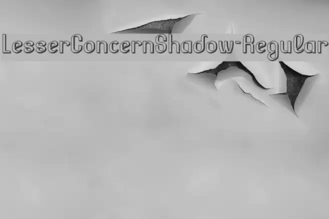 LesserConcernShadow-Regular Font examples