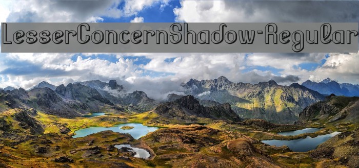 LesserConcernShadow-Regular Font examples