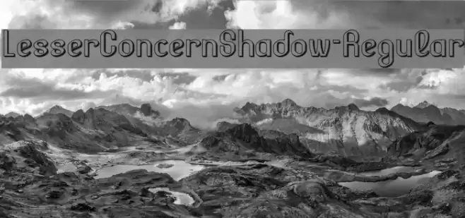 LesserConcernShadow-Regular Font examples