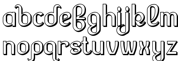 LesserConcernShadow-Regular Font LOWERCASE