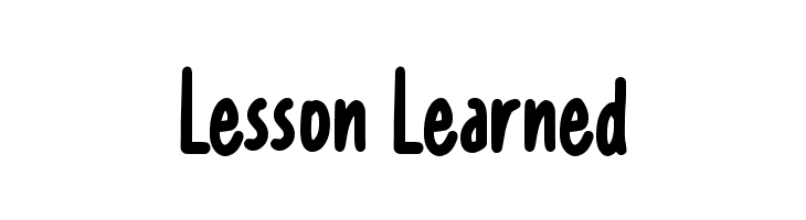 Lesson Learned  नि: शुल्क फ़ॉन्ट्स डाउनलोड