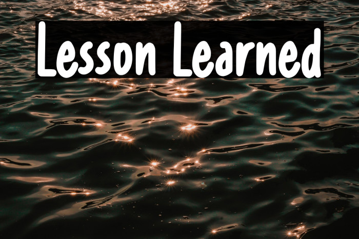 Lesson Learned Example 1