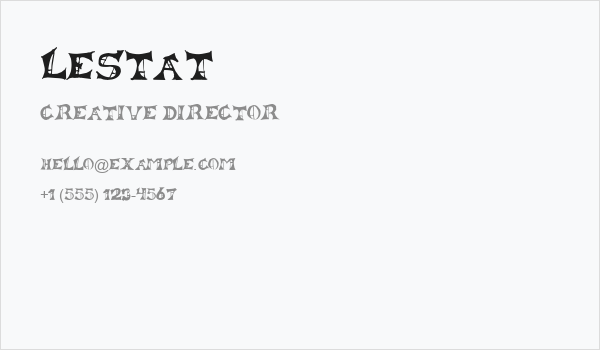 Lestat Business Card