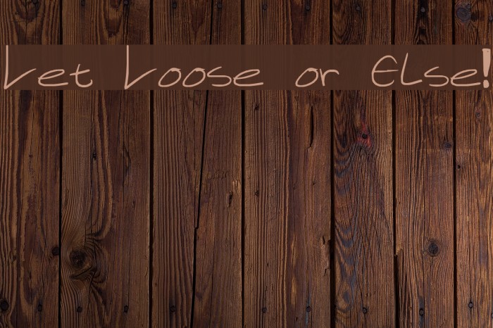 Let Loose or Else! Font examples