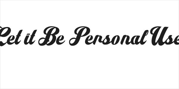 Let it Be Personal Use  Logo