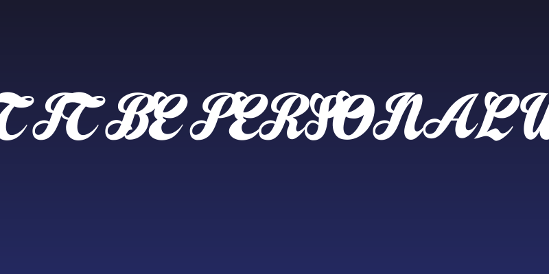 Let it Be Personal Use  Social Header